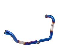 NANGAEBPPW Silenciador Escape Para Motocicleta Tubo Delantero Conexión Central Para SUZUKI Para GIXXER 250 SF250 Accesorios Modificados Acero Inoxidable(Azul)