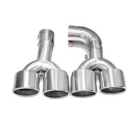 NANGAEBPPW Silenciador Redondo De Acero Inoxidable Para G01 X3 G02 X4 X3M X4M 2018 2019 2020 2021 2022 Puntas De Escape Mejoradas(Plata)