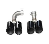 NANGAEBPPW Silenciador Redondo De Acero Inoxidable Para G01 X3 G02 X4 X3M X4M 2018 2019 2020 2021 2022 Puntas De Escape Mejoradas(NEGRO)