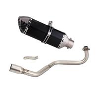 NANGAEBPPW Sistema De Escape Completo De 51 Mm Para Motocicleta Para MSX125 MSX 125 Con Silenciador Y Tubo De Enlace Delantero De Acero Inoxidable(Estilo A)