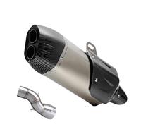 NANGAEBPPW Sistema De Escape Deslizante Motocicleta Para B&MW R1200GS R1200 GS Para Adventure ADV Modificado Con Silenciador De Doble Orificio Y Tubo Intermedio(Style F)