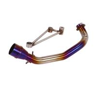 NANGAEBPPW Tubo De Conexión De Escape Delantero Motocicleta Para Y&amaha Para Cygnus 125 Tubo De Acero Inoxidable Puntas De Silenciador Deslizantes(Azul)