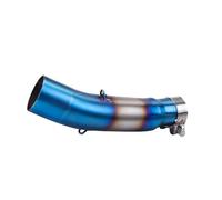 NANGAEBPPW Tubo De Escape Central De Motocicleta Con Interfaz Deslizante De 51 Mm Tubo De Escape De Acero Inoxidable Para CB300R 2018-2024(Azul)