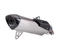 NANGAEBPPW Tubo Escape Motocicleta Deslizante Con Silenciador Carbono Y Enlace Central DB Killer Extraíble Para B&MW C400 C400X C400GT 2018-2023(Plata)
