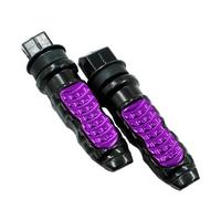 NANGAEBPPW Universales Estriberas Pasajero Trasero Motocicleta Aluminio Pedales Reposapiés Scooter Estribera Motocicleta Modificación De Pedal(Púrpura)