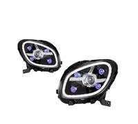NANGAEBPW Para Mercedes Para Benz Para Smart 453 2015-2019 Faros De Coche Cristal Completos LED Conjunto Delanteros Kit Accesorios Lentes Proyector(Diamond blue light)
