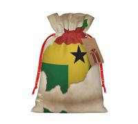 nanger Bolsas de regalo de Navidad con cordón impreso de la bandera de Santo Tomé y Príncipe Map04, bolsas de regalo de Navidad, bolsas de regalo de Navidad, bolsas de regalo de Navidad