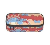 nanger Estuche para lápices con estampado de mapa regional de Turquía, gran capacidad, organizador de papelería estético con cremallera