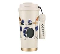 nanger Jazz Drum - Taza de café aislada de acero inoxidable 316 con tapa a prueba de fugas, mantiene caliente o frío
