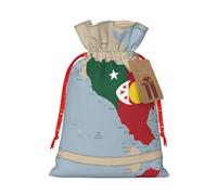 nanger The Composition Of Timor-Leste - Bolsas de regalo de Navidad con cordón, bolsas de lino para fiestas de Navidad, bolsas de regalo de dulces, sacos de vacaciones