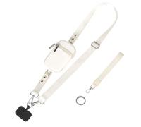 Nangole - Teléfono con cartera - Cinturón para móvil con bolsillo con cremallera | Cuello ajustable con cadena de seguridad y tarjeta | Ph0ne titular de fondo para eventos escolares actividades