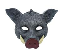 NANHAOHAN Máscara de maquillaje para carnaval de Halloween (máscara de jabalí salvaje Volwassen Grijs)