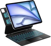 Nanhent Funda con teclado retroiluminado para iPad Air de 11 pulgadas (M2) 2024 y iPad Air de 4ª/5ª generación, teclado magnético multitáctil de estilo mágico compatible con iPad Pro de 11 pulgadas 1ª