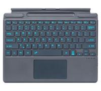 Nanhent Funda tipo cubierta para teclado Microsoft Surface Pro 9/Pro 8/Pro X/Pro 10 con panel táctil de precisión, Bluetooth 5.3, retroiluminación de fuente de teclas de 7 colores (gris)