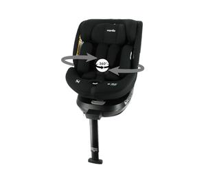 nania Nania - Silla de auto SPIRIT 360° giratoria - Talla I 40-150 cm - Actualizable desde el nacimiento hasta aprox. 12 años - Grupo 0+/1/2/3 - Fijaciones Isofix + puntal de soporte (Spirit)