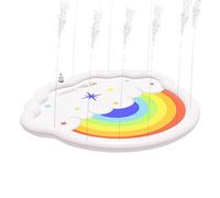 Nankoyal Alfombra De Agua para Niños - Alfombra Rociadora PVC para Jardín,Juguetes Acuáticos Plegables Antideslizantes para Jardín, Patio, Camping y Piscinas