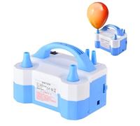 Nankoyal Bomba eléctrica para Globos,Bomba eléctrica para inflar Globos - Inflador automático portátil de Doble Boquilla | Decoraciones para Fiestas, 680 W con Herramienta para Atar para cumpleaños,