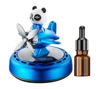 Nankoyal Difusor De Para Coche | Ambientador Solar Para Automóvil Con Energía Renovable,Eliminador De Olores Giratorio, Decoración Panda Y Avión, Accesorios Para Vehículos