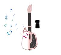 Nankoyal Guitarra Eléctrica,Instrumento Sin Cuerdas | Con Guia De Luz LED Plegable Integrado Modo Automatico De Acordes Electrica Portatil Guitarra,para Niños Familia Estudiantes Fiesta y Actuación