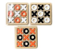 Nankoyal Juego De T-Res En Raya De Madera, 3 Piezas, Juego De T-Res En Raya, Bloques De Madera, Juego De Mesa Clásico De Madera, Estrategia Educativa, Rompecabezas para El Cerebro