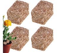 Nankoyal Pacas de heno para decoración | Pacas de heno de paja falsa, balas decorativas de paja, bloques de heno, decoraciones de casa de muñecas para mesa de cosecha de otoño, exhibición de