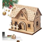 Nankoyal Pueblo Navideño - Escena Navideña de Madera con Luces LED - Decoración de Escritorio y Hogar para Fiestas - Escritorio o Apartamento con Temática Invernal