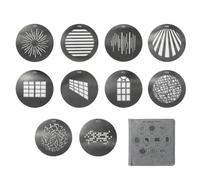 NANLITE AS-GB-M-SET1 - Juego de 10 piezas de metal GOBO | Modificadores de iluminación de acero inoxidable 304 resistentes al calor para accesorios de proyección PJ-BM / PJ-FMM