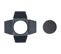 Nanlite BD-BM-RF45 accesorio de aleta de luz para reflector estándar Bowens RF-BM con cuatro aletas de luz y rejilla de panal extraíble