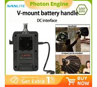 Nanlite BT-BG-V Empuñadura de Batería con Montura en V y Conector DC para Forza 60 II, Forza 60B II, Forza 60C, Forza 60CR, FC-60B BT-BG-V