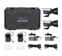 Nanlite FC-120B Kit de iluminación 2KIT-PT con 2 focos de reportaje y estudio