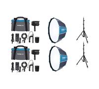 Nanlite Forza 60B II Bi-color LED dual kit (con soporte de luz y softbox)