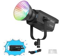 NANLITE FS-300C RGB Video Spotlight - 2700K-7500K Temperatura de color ultra alto brillo, modo multicolor, diseño ligero, control inalámbrico, amplia compatibilidad, temperatura de color 2700K-7500K