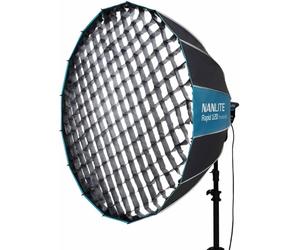 NANLITE SB-RP120 Softbox parabólico profesional, 120 cm, con rejilla de nido de abeja y difusores, casquillo Bowens