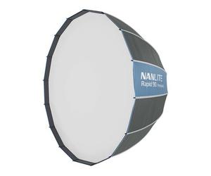 Nanlite SB-RP90 Rapid 90 softbox parabólica de 90 cm con conexión de bayoneta Bowens y mecanismo patentado para un montaje y desmontaje rápidos. Incluye están