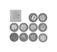 Nanlux AS-GB-A-SET2 Juego de gobos 2 con 10 gobos (máscaras de sombra) tamaño A: NLM15 - NLM24. Para accesorio de proyección PJ-NLM-15-30.