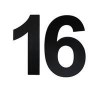 nanlyiau 2pc 3in/7.5cm numeros adhesivos numero de casa mate negro numeros numeros casa exterior numeros adhesivos de acero inoxidable 304(black 3in number 16/19)