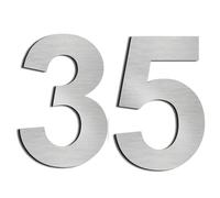 nanlyiau 2pc 3in/7.5cm numeros adhesivos números de casa numeros numeros casa exterior numeros adhesivos de acero inoxidable 304(3in number 35)