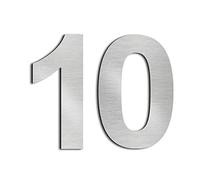 nanlyiau 2pc 3in/7.5cm numeros adhesivos números de casa numeros numeros casa exterior numeros adhesivos de acero inoxidable 304(3in number 10)