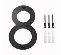 nanlyiau 3D Número de casa negro,Altura 8in/20cm grandes números de casa espesor 10mm de grosor,material ABS,resistente a la intemperie y a la corrosión(ABS 8in8)