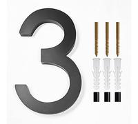 nanlyiau 3D Numeros casa exterior negro,Altura 6in/15.2cm grandes números de casa espesor 10 mm de grosor,material Acryl,resistente a la intemperie y a la corrosión((Acryl 6in3)