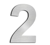 nanlyiau 4in/10.2cm números de casa,numeros numeros casa exterior numeros adhesivos de acero inoxidable 304 número de puerta de apartamento de buzón(4in number 2)