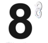 nanlyiau 4in/102mm numero casa exterior adhesivo numero de casa mate negro numeros casa exterior,hecho de acero inoxidable SUS304(8)