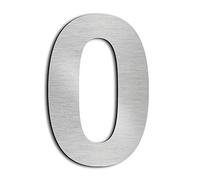 nanlyiau 6in/15.3cm números de casa,numeros numeros casa exterior numeros adhesivos de acero inoxidable 304 número de puerta de apartamento de buzón(6in number 0)
