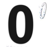 nanlyiau 6in/153mm numero casa exterior adhesivo numero de casa mate negro numeros casa exterior,hecho de acero inoxidable SUS304(0)