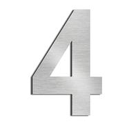 nanlyiau Número de casa moderna-20.5Centímetros/8 pulgadas-Acero inoxidable, Apariencia flotante, Fácil de instalar y hecho de acero inoxidable sólido 304（8in 4）
