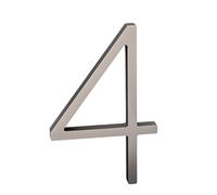 nanlyiau número de casa números casa exterior adhesivo 5in numeros casa exterior modernos 3d Número de buzón numeros casa exterior Producción de acrílico(Plata 4)