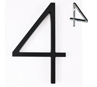 nanlyiau número de casa números casa exterior negro adhesivo 5in numeros casa exterior modernos 3d Número de buzón numeros casa exterior Producción de acrílico(negro 4)