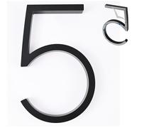 nanlyiau número de casa números casa exterior negro adhesivo 5in numeros casa exterior modernos 3d Número de buzón numeros casa exterior Producción de acrílico(negro 5)