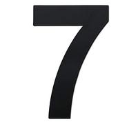 nanlyiau números 4in/10.2cm números casa exterior negro número de casa moderna inoxidable.hecho de acero inoxidable sólido 304.Apariencia flotante(black 4in7)