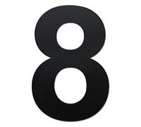 nanlyiau números 4in/10.2cm números casa exterior negro número de casa moderna inoxidable.hecho de acero inoxidable sólido 304.Apariencia flotante(black 4in8)